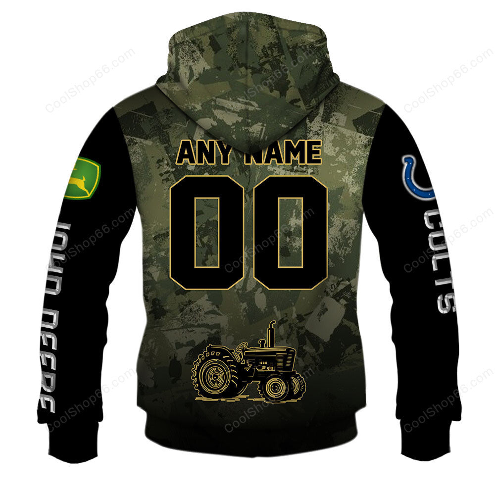 Indianapolis Colts x John Deere Hoodie | Funny Green Character Premium Hoodie