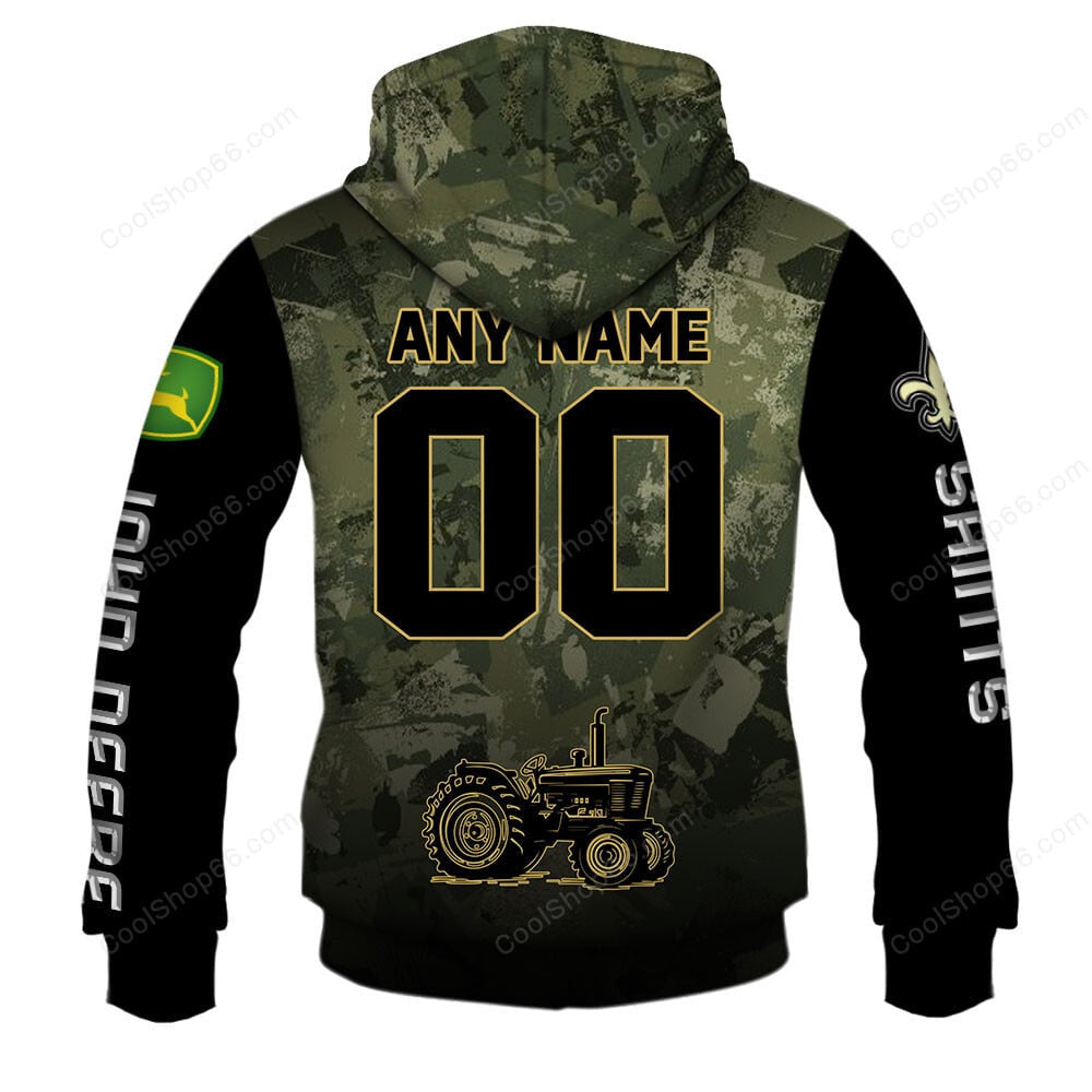 New Orleans Saints x John Deere Hoodie | Funny Green Character Premium Hoodie