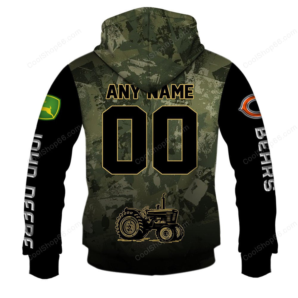 Chicago Bears x John Deere Hoodie | Funny Green Character Premium Hoodie