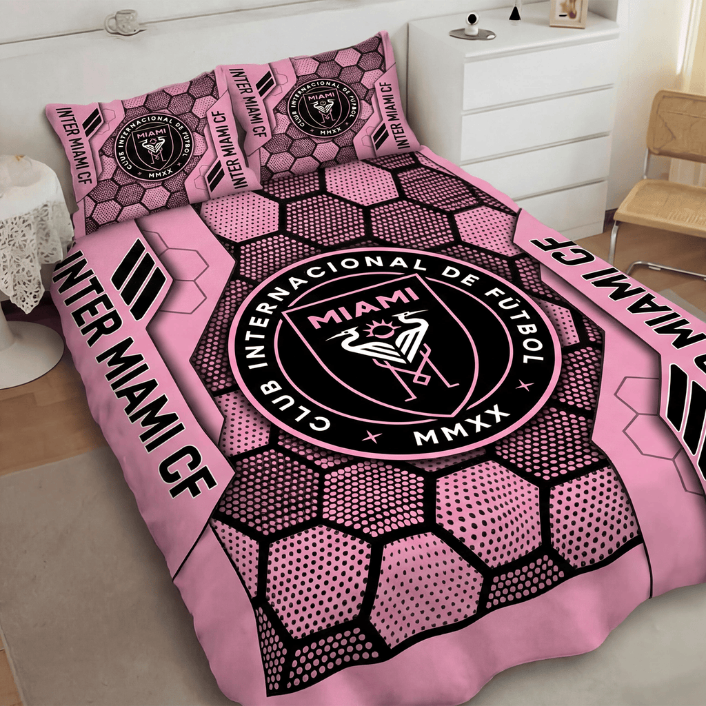 Inter Miami CF Inspired Quilt Set